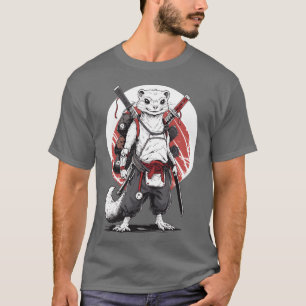 Ninja Samurai Anime Ferret Manga Warrior boy T-Shirt