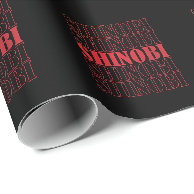 Ninja Shinobi silent spy Wrapping Paper (Roll Corner)