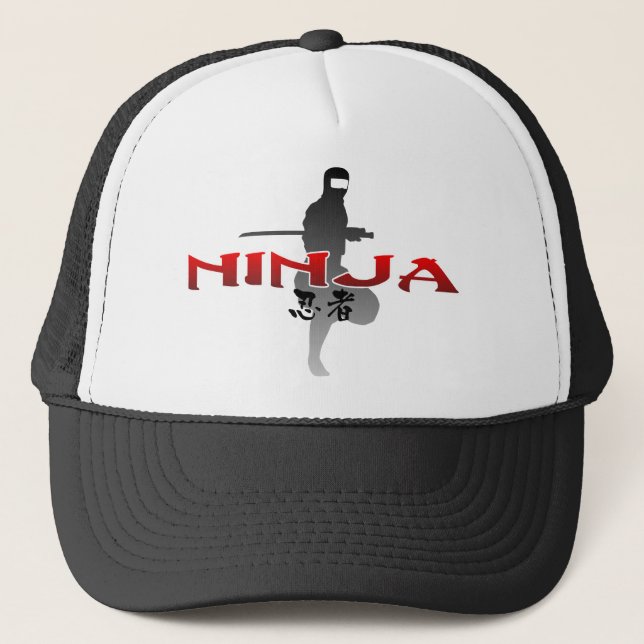 Ninja Silhouette Trucker Hat (Front)