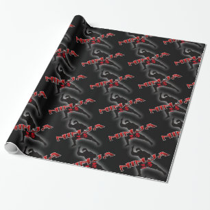 Ninja Silhouette Wrapping Paper