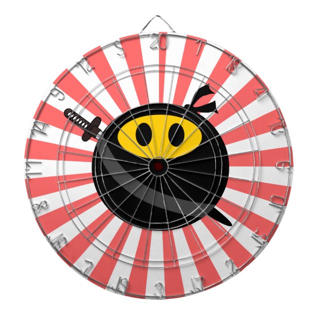Ninja smiley face dartboard (Front)