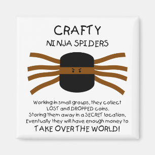 Ninja Spiders! Magnet