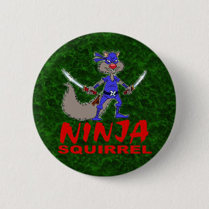 Ninja Squirrel 6 Cm Round Badge