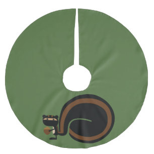 Ninja Squirrel Brushed Polyester Tree Skirt