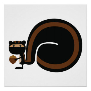 Ninja Squirrel Poster