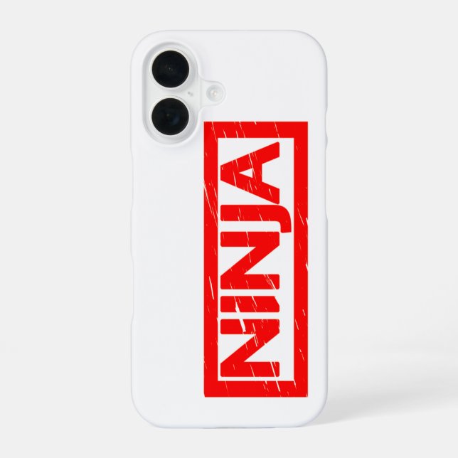 Ninja Stamp iPhone 16 Case (Back)