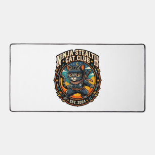 Ninja Stealth Cat Cat Mum Gift Idea - Ninja Stealt Desk Mat