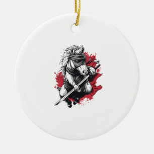 Ninja Stealth Unicorn (1) Ceramic Tree Decoration