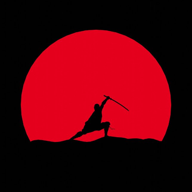 Ninja sur soleil rouge T-Shirt (Creator Uploaded)