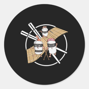 Ninja Sushi Begins A Rescue Mission Karate Classic Round Sticker