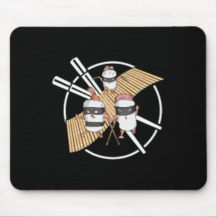Ninja Sushi Begins A Rescue Mission Karate Mouse Mat