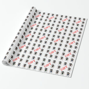 Ninja the Gift Guards Wrapping Paper