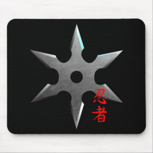 Ninja Throwing Star Mouse Mat