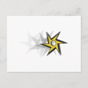 Ninja Throwing Star Postcard