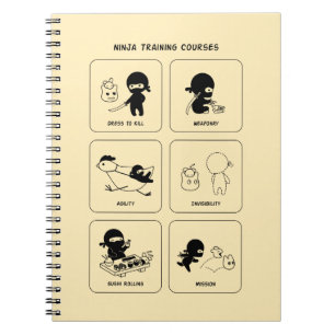 Ninja Training Courses, Custom Colour Notebook