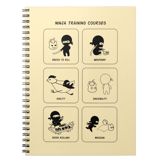 Ninja Training Courses, Custom Colour Notebook (Front)