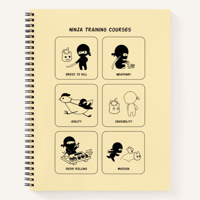 Ninja Training Courses, Custom Colour Notebook (Front)
