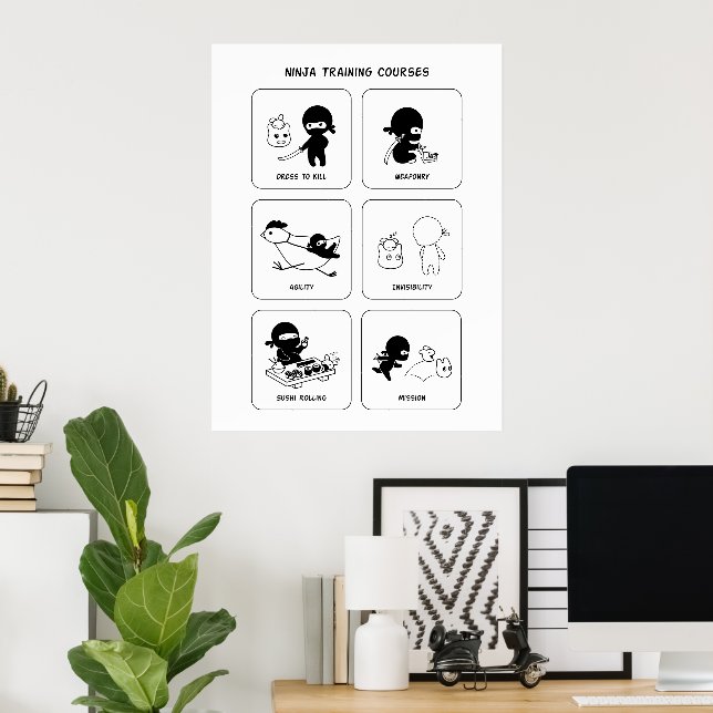 Ninja Training Courses, Custom Colour Poster (Home Office)