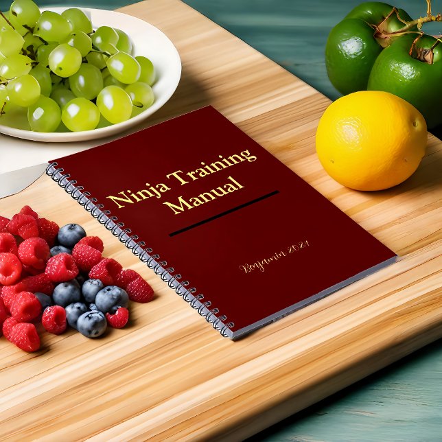 Ninja Training Manual Notebook Personalised Red (Creator Uploaded)