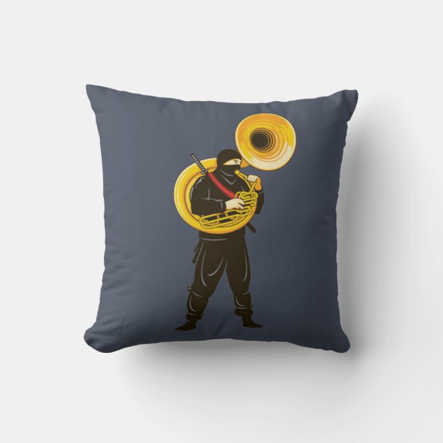 Ninja Trumpeter Cushion (Front)