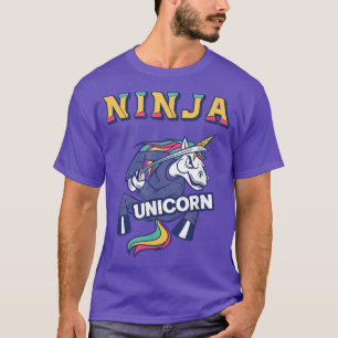 Ninja Unicorn Karate Unicorn Kickboing Martial Art T-Shirt