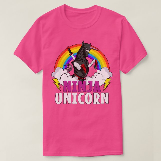 Ninja Unicorn Samurai T-Shirt (Design Front)