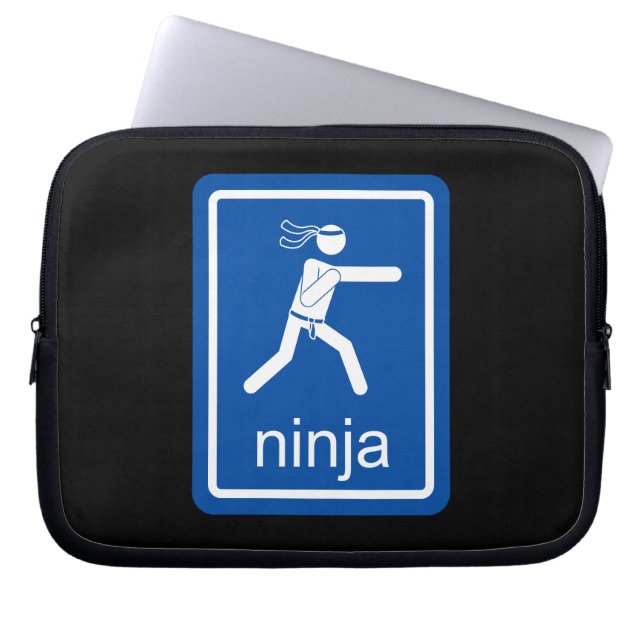 ninja universal sign. laptop sleeve (Front)