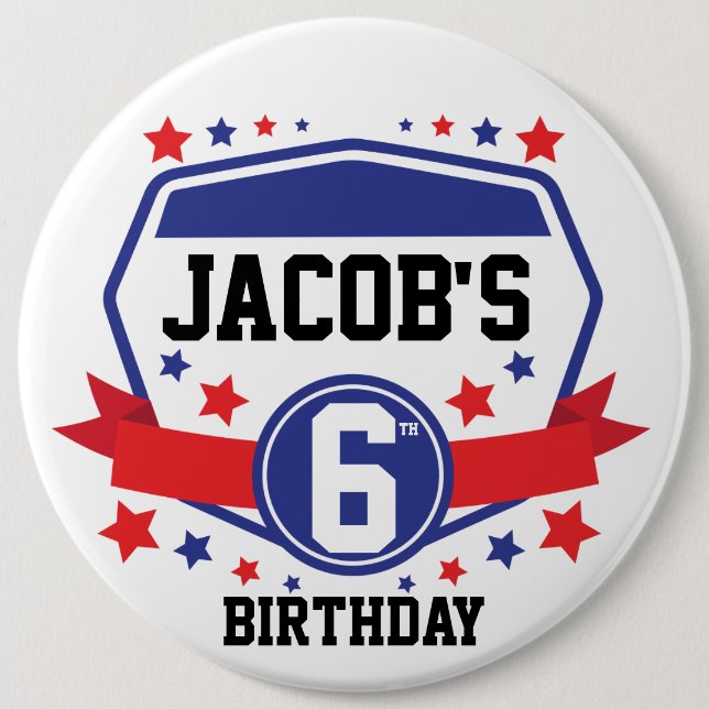 Ninja Warrior Birthday 6 Cm Round Badge (Front)