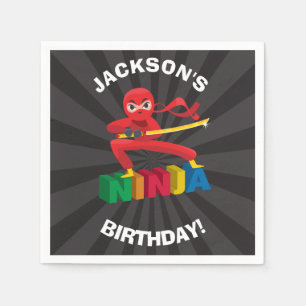 Ninja Warrior Birthday Party Napkin