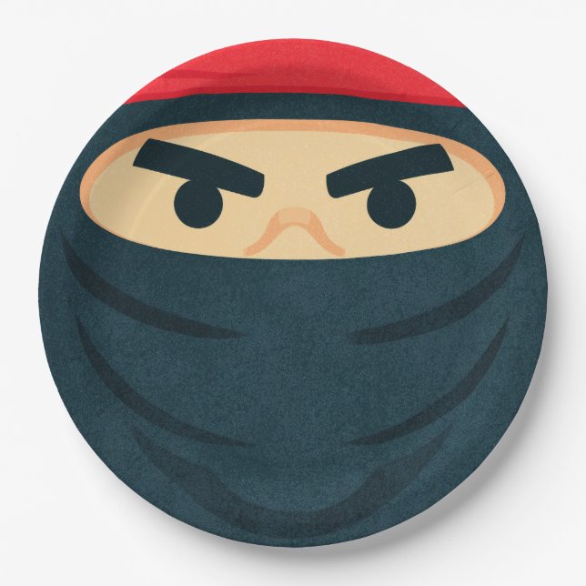Ninja Warrior Birthday Party Paper Plate (Front)