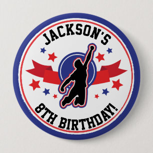 Ninja Warrior Boys Birthday Party Name 10 Cm Round Badge