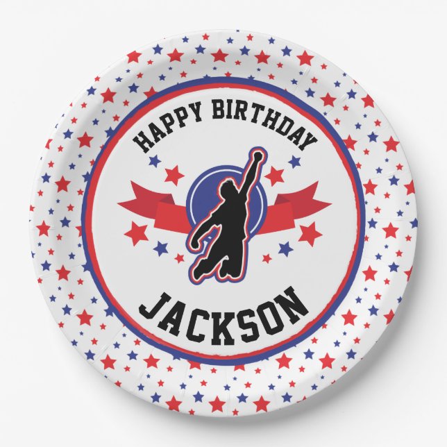 Ninja Warrior Boys Party Paper Plate (Front)