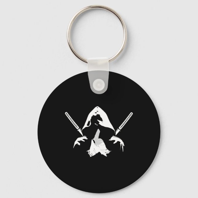 Ninja Warrior Bushido Samurai Sword Fighter Martia Key Ring (Front)