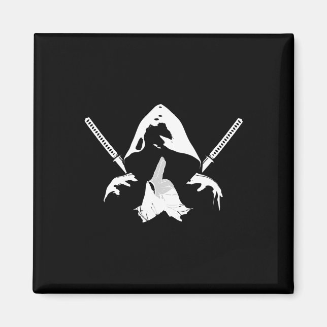 Ninja Warrior Bushido Samurai Sword Fighter Martia Magnet (Front)