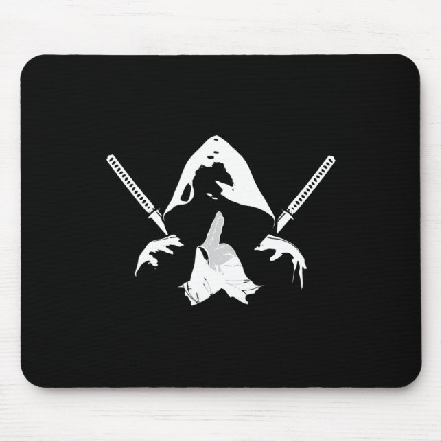 Ninja Warrior Bushido Samurai Sword Fighter Martia Mouse Mat (Front)