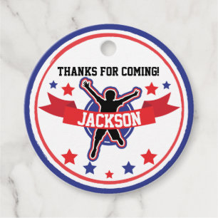 Ninja Warrior Favour Tags 2" Circles Gift Tag