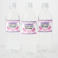 Ninja Warrior Girl Pink Purple Birthday Drink