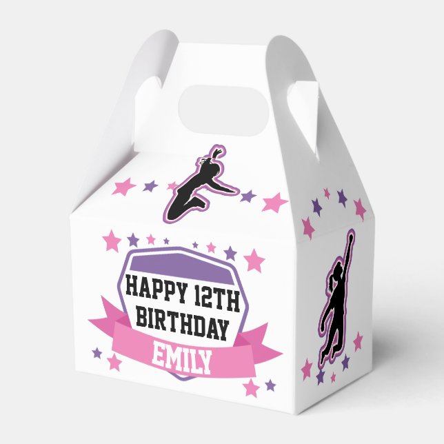 Ninja Warrior Girls Birthday Favour Box (Back Side)