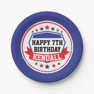 Ninja Warrior Girls Party Paper Plate