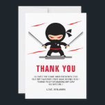 Ninja Warrior Kids Birthday Party Thank You Card<br><div class="desc">Thank your guests with this cute ninja theme thank you card.</div>