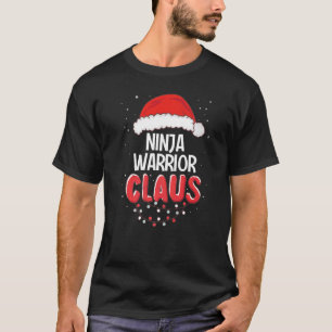Ninja Warrior Santa Claus Christmas Matching Costu T-Shirt