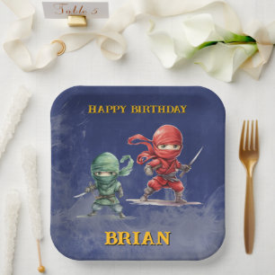 Ninja Warrior Secret Mission Birthday Paper Plate