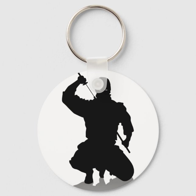 Ninja with Sword Key Ring (Front)