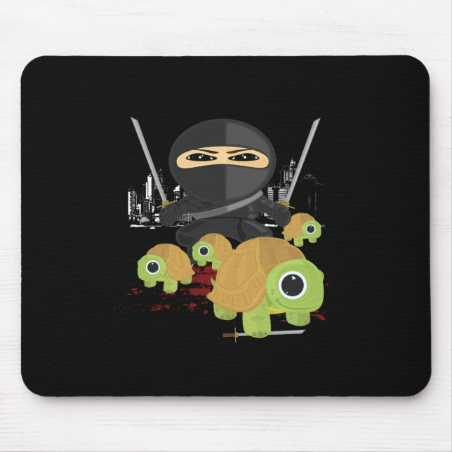 Ninja with Turtles Mouse Mat (Front)