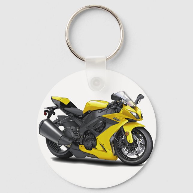 Ninja Yellow Bike Key Ring (Front)