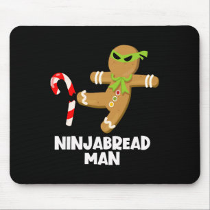 Ninjabread man fun ginja kicking candy cane christ mouse mat