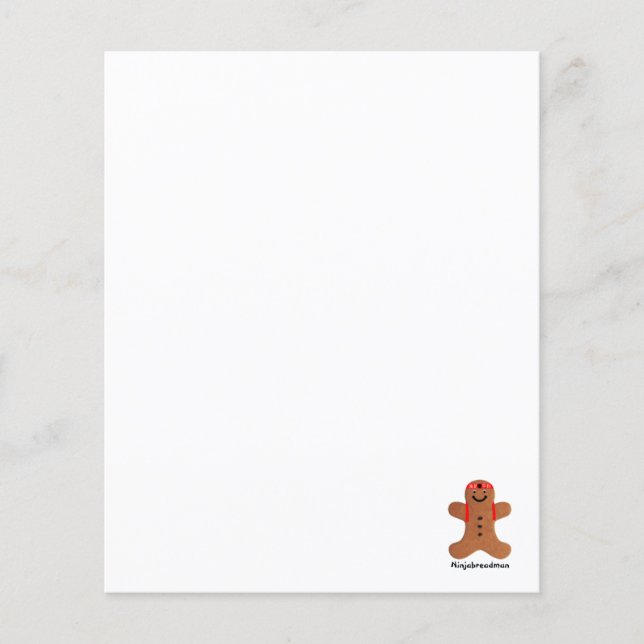 Ninjabreadman biscuit (cookie)  (Front)