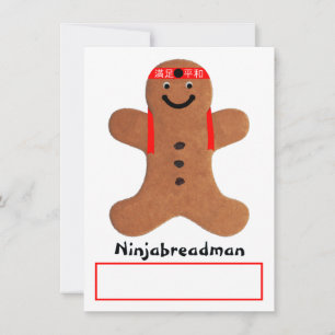 Ninjabreadman biscuit (cookie) card