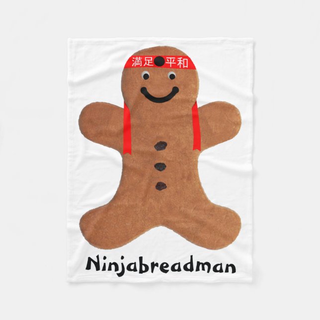 Ninjabreadman biscuit (cookie) fleece blanket (Front)