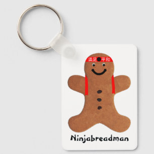 Ninjabreadman biscuit (cookie) key ring